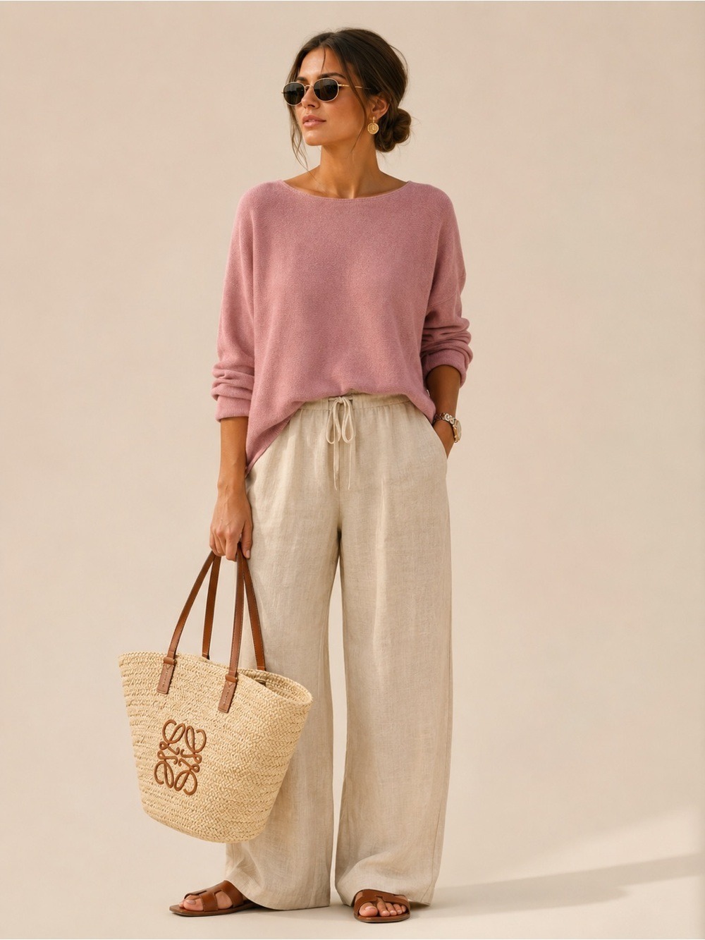 Cashmere Charter Club Luxury 100% Cashmere Pink Sweater Medium Soft Knit